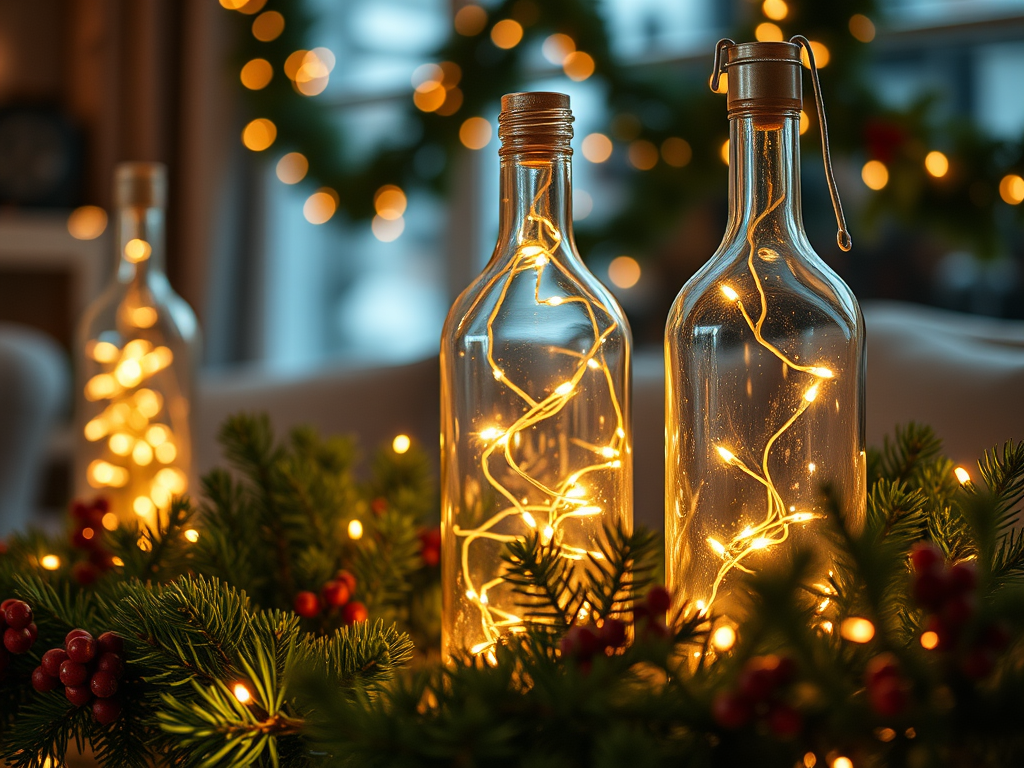 Bottiglie con luci a LED