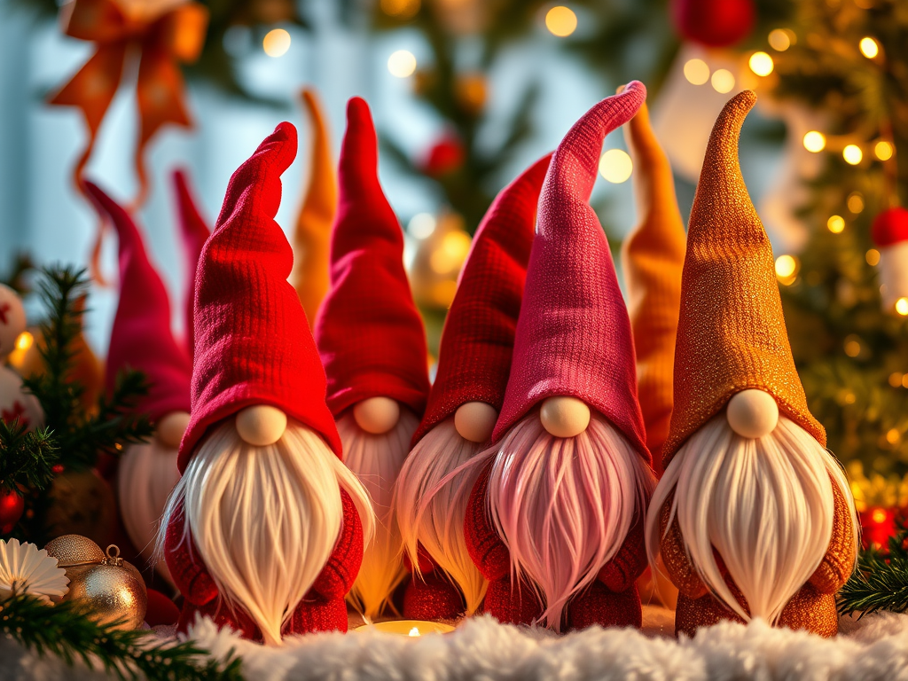 Gnomi di Natale colorati